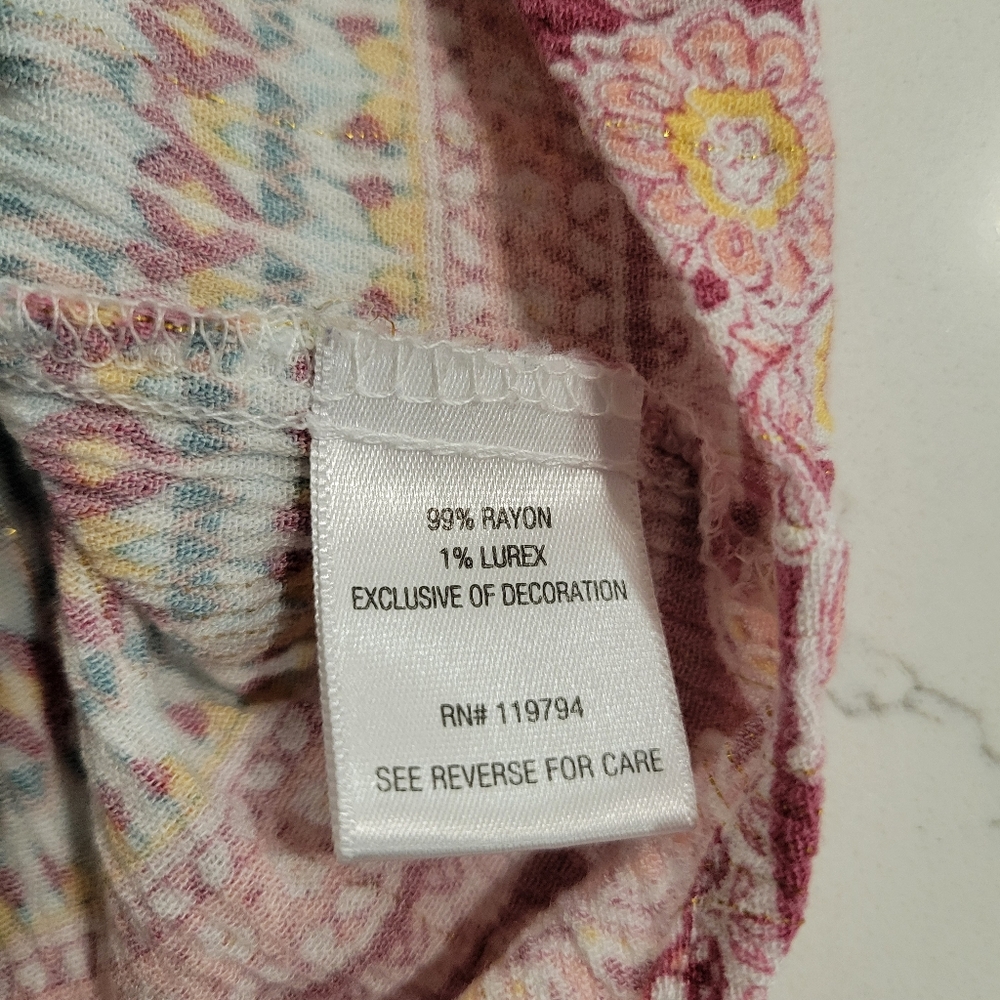 Farmers Market Multicolor Bohemian Striped Women's Top Size XL - Picture 5 of 8